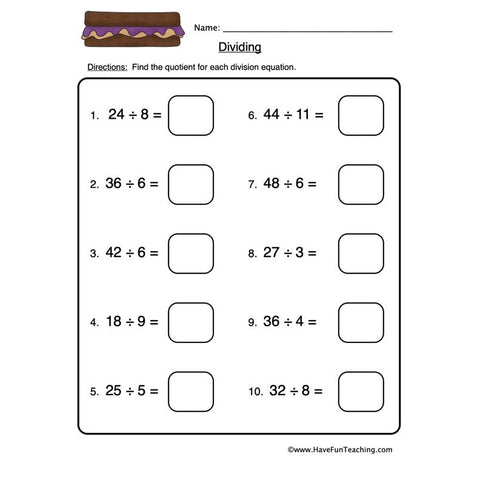 Division Worksheet 3