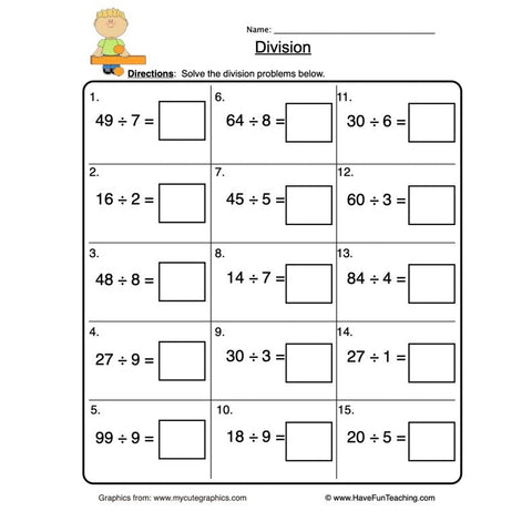 Division Worksheet 4