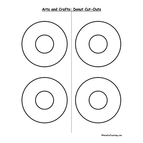 Donut Cutouts Worksheet