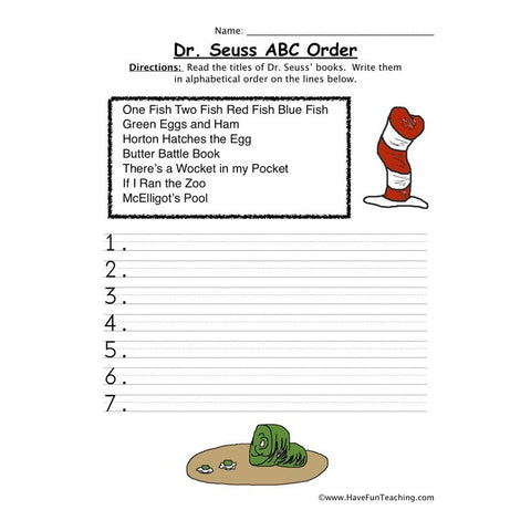 Alphabetical Order Worksheet 35