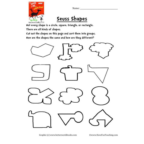 Dr Seuss Shapes Worksheet
