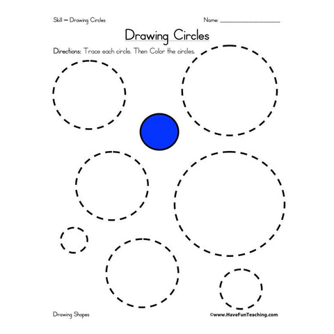 Drawing Circles Worksheet