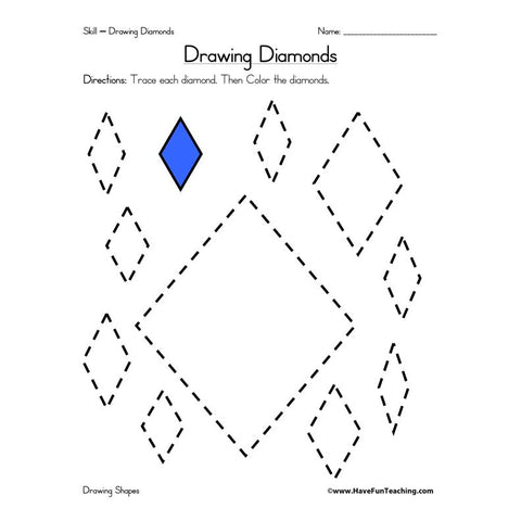 Drawing Diamonds Worksheet