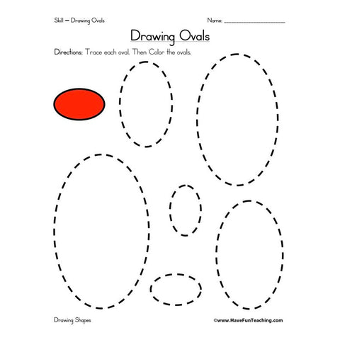 Drawing Ovals Worksheet