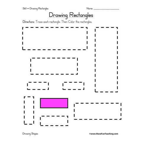 Drawing Rectangles Worksheet