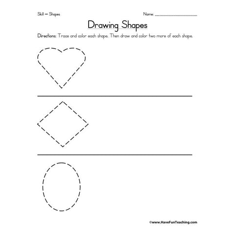 Drawing Shapes Worksheet 2