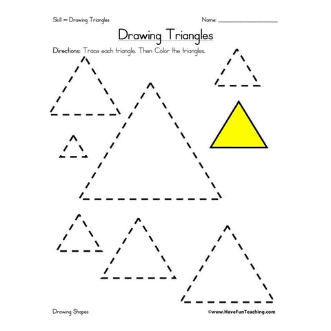Drawing Triangles Worksheet