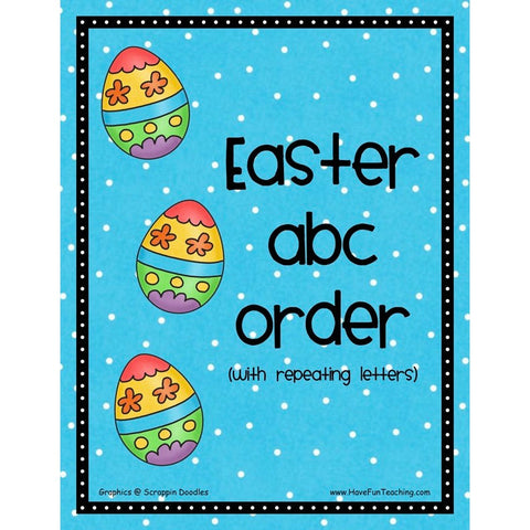 Easter ABC Order Game 2