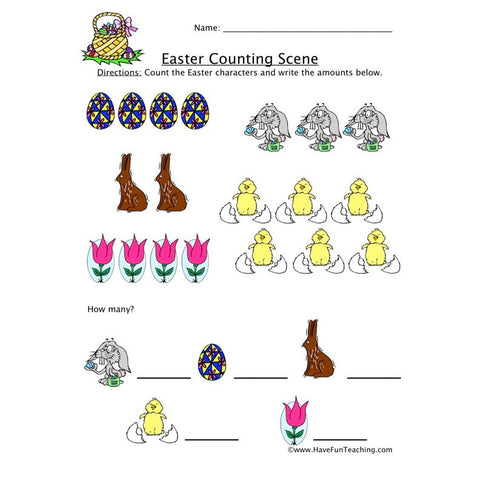 Easter Counting Worksheet