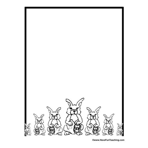 Easter Theme Border Paper 04 Worksheet