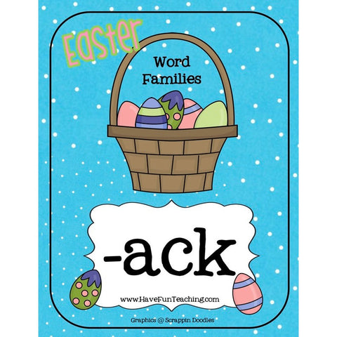 Easter Word Family Ack Game