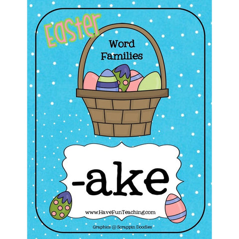 Easter Word Family Ake Game