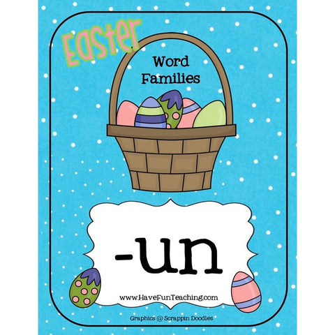 Easter Word Family Un Game
