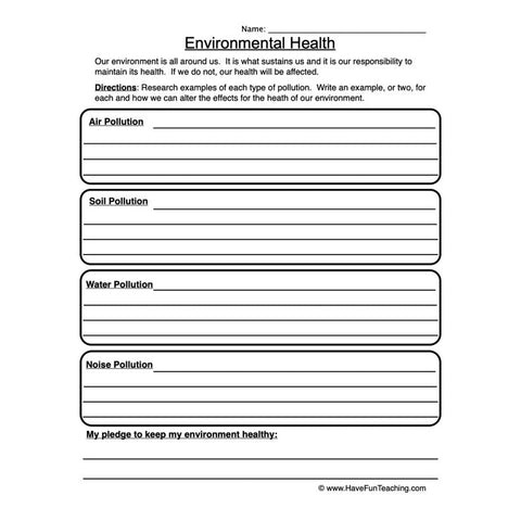 Environment Worksheet