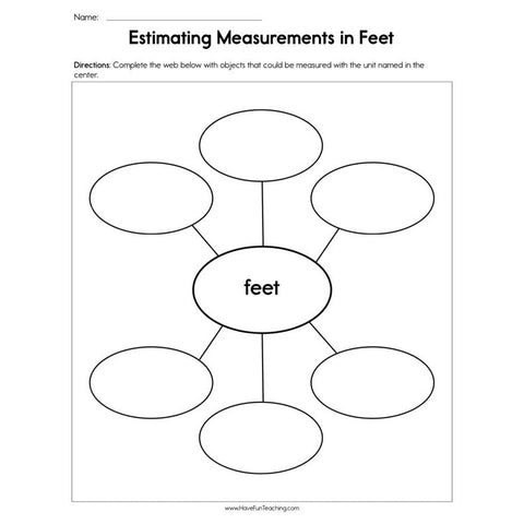 Estimating Measurement in Feet Worksheet