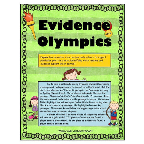 Evidence Olympics Authors Game