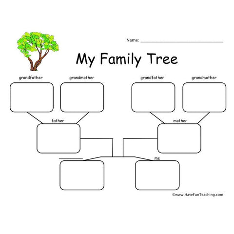 Family Tree Worksheet 2