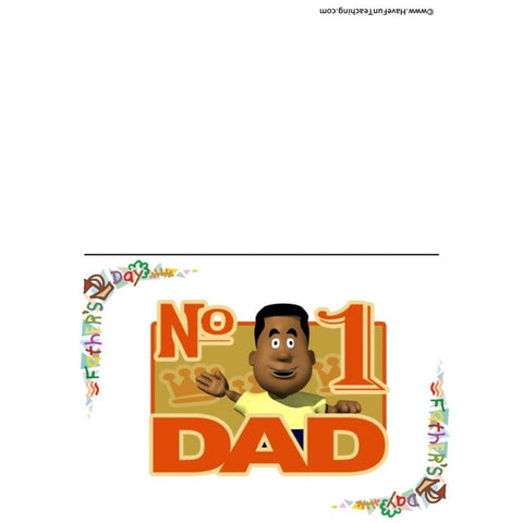Fathers Day Card Worksheet