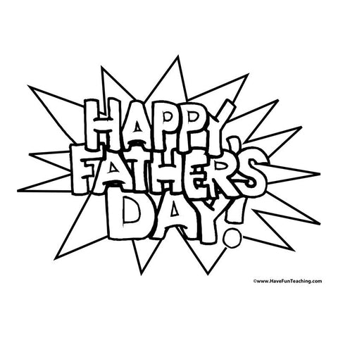Fathers Day Coloring Page Worksheet