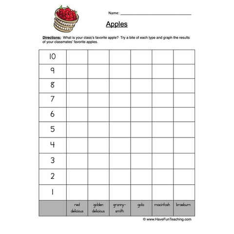 Favorite Apples Worksheet