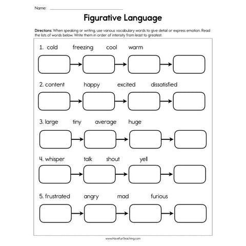 Figurative Language Worksheet