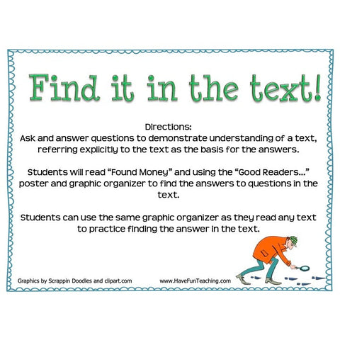 Find It in the Text Game