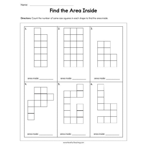 Find the Area Inside Worksheet