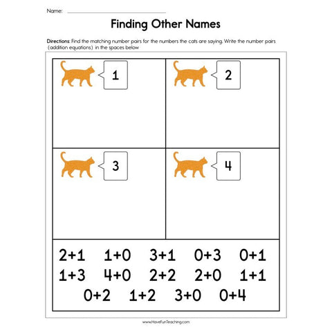 Finding Other Names Worksheet