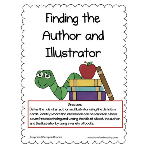 Finding the Author and Illustrator Game