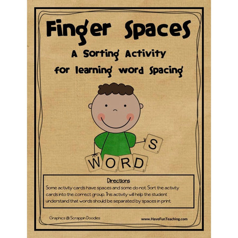 Finger Spaces Sorting Game
