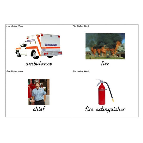 Fire Station Flash Cards