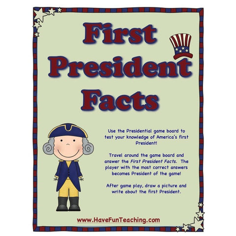 First President Facts Game