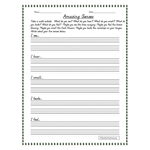 Five Senses Worksheet 2