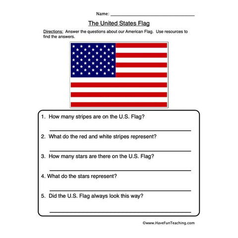 Flag Worksheet