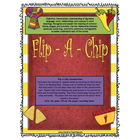 Flip a Chip Idioms Game