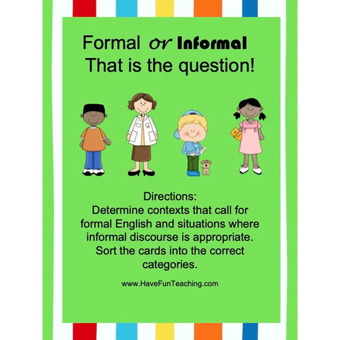 Formal or Informal English Game