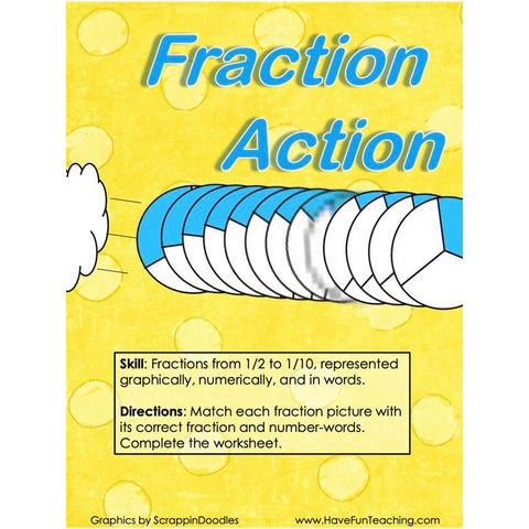 Fraction Action Fractions Game
