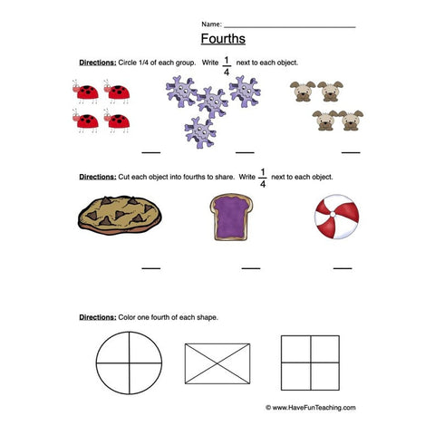 Fractions Fourth Worksheet