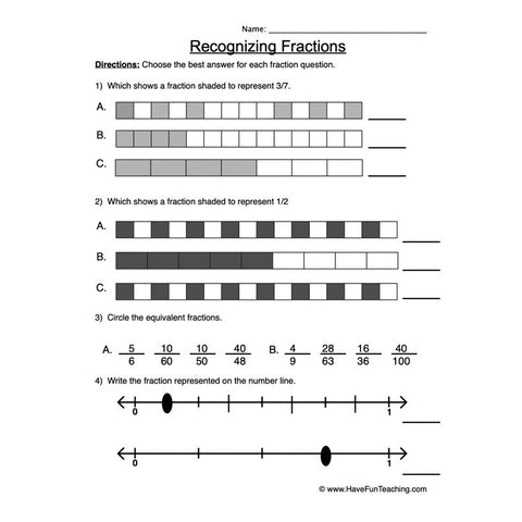 Fractions Worksheet