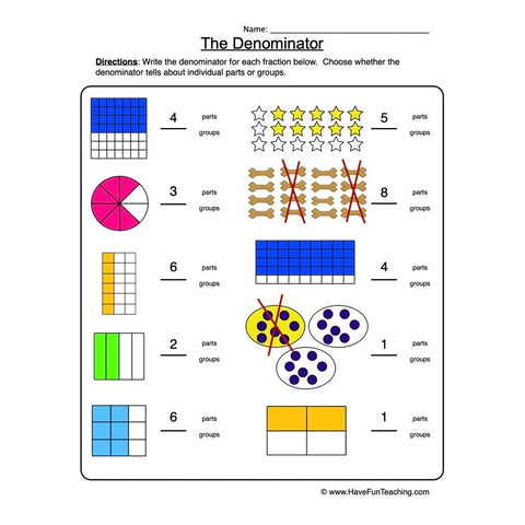 Fractions Worksheet 4