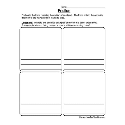 Friction Worksheet 3