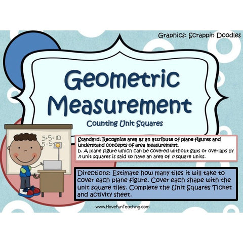 Geometric Measurement Estimate and Count Unit Squares Game