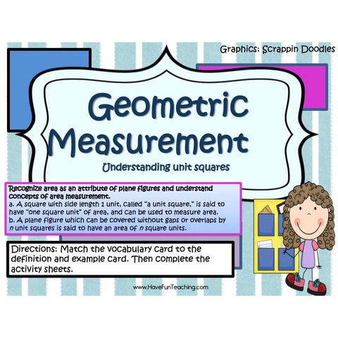 Geometric Measurement Understanding Unit Squares Game
