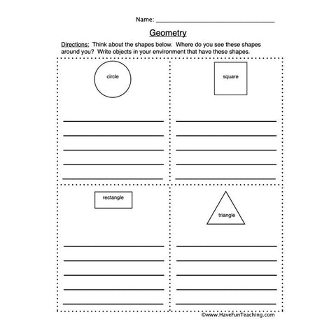 Geometry Worksheet