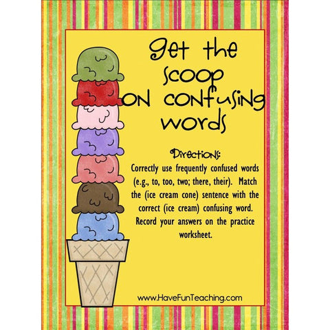 Get the Scoop on Confusing Words Game