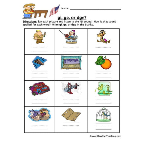GI GE DGE Worksheet