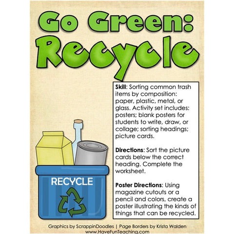 Go Green Recycle Game