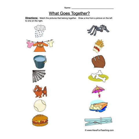Go Together Worksheet