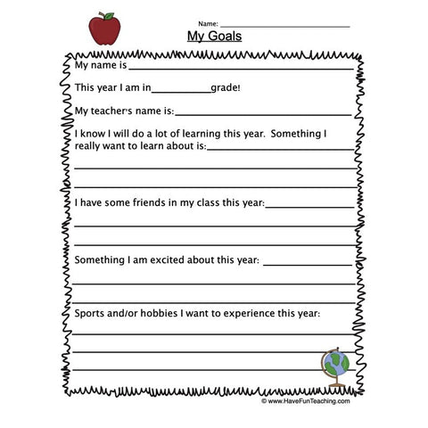 Goals Worksheet