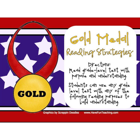 Gold Medal Reading Strategies Game